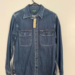 J. Crew Dark Blue Heavy Denim Shirt Jacket